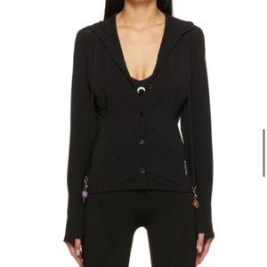 ☾ MARINE SERRE: BLACK MOON HOODED JACKET ☾